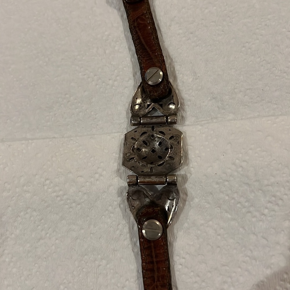 Brighton Brown Silvertone Leather Bracelet - Picture 2 of 5